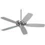 52'' Journey Modern Ceiling Fan with Remote Control Brushed Nickel for Living Room Kitchen Bedroom Family Dining - Casa Vieja