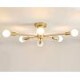 SILJOY Modern Sputnik Chandelier Gold Creative Molecular Ceiling Light Glass Globe Chandeliers Dimmable for Living Room Dining Room
