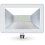 LLT 50W LED Flood Light Outdoor Knuckle Mount - 5000K Daylight 4000lm 120V Super Bright LED Outdoor Flood Light Landscape Yard - White Slim LED Flood Light Fixture - Aluminum and Tempered Glass