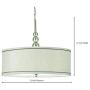 Kenroy Home 91640BS Margot Pendants, 3 Light, Brushed Steel Finish