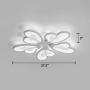 LITFAD 5 Heads Heart Shape Semi Flush Light LED Ceiling Light Fixture Chandelier 110-120V 65W Modern Acrylic Ceiling Lamp with White Metal Canopy for Living Room Bedroom Restaurant - Warm Light LITFAD 5 Heads Heart Shape Semi Flush Light LED Ceiling Light Fixture Chandelier 110-120V 65W Modern Acrylic Ceiling Lamp with White Metal Canopy for Living Room Bedroom Restaurant - Warm Light