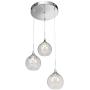 Encircled Crystal Chrome Multi Light Pendant Chandelier 12'' Wide Modern Clear Glass 3-Light Fixture for Dining Room House Foyer Kitchen Island Entryway Bedroom Living Room - Possini Euro Design