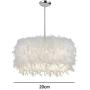Feather Chandelier Ceiling Pendant Light Shade Simple Nordic-Style Modern Lampshade Floor Lamp Droplight for Living Room Bedroom Dining Room (A)