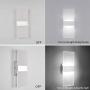 Modern LED Acrylic Wall Sconce 12W Cool White 6000K Up Down Lamp for Bedroom Corridor Stairs Bathroom Indoor Lighting Fixture Lamps Home Room Decor Not Dimmable No Plug(1 Pack)