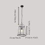 NEWSEE Vintage Pendant Light Industrial Iron Lantern Hanging Lighting Fixture Adjustable Height Metal Cage Chandelier Clear Glass for Dining Room Kitchen Island Farmhouse Entryway (Pendant 1 Light)