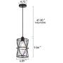 SHENGQINGTOP Black Industrial Metal Pendant Light, Cylindrical Pendant Light with Clear Glass Shape, New Transitional Hanging Lighting Fixture for Kitchen Island Counter Dining Room Bedroom Restaurant