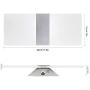 Modern Wall Sconce 12W, Set of 2 LED Wall Lamp Cool White, Acrylic Material Hardwired Wall Mounted Wall Lights