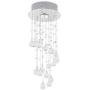 Mini Crystal Raindrop Chandelier Modern Ceiling Lighting fixtures Flush Mount Pendent Light for Living Room Bedroom Dining Room