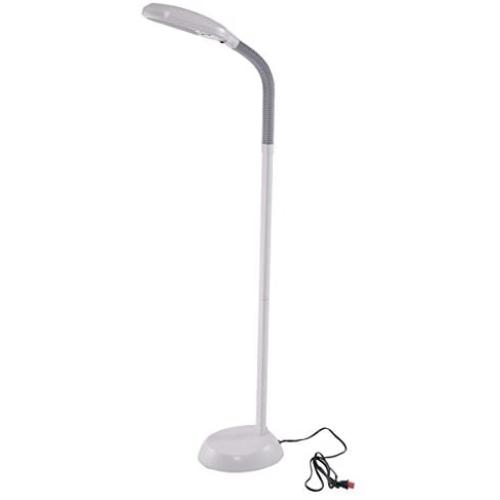 Giantex 5Ft Floor Lamp Light Reading Task Goose Neck for Reading, Crafts, Crocheting, Knitting or Sewing (White)