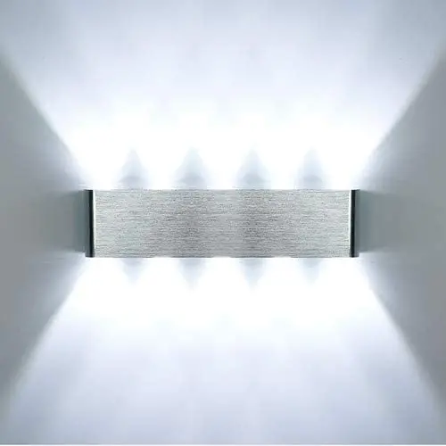 KAWELL Modern Wall Lamp 10W Indoor Wall Light Up Down Light Hallway Wall Sconce Silver Brushed for Bedroom Corridor Living Room Stairs KTV, Cool White KAWELL Modern Wall Lamp 10W Indoor Wall Light Up Down Light Hallway Wall Sconce Silver Brushed for Bedroom Corridor Living Room Stairs KTV, Cool White
