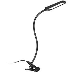 TROND LED Clamp Desk Lamp Task Light (9W, 6000K Daylight, 3-Level Dimmable, Extra-Long Flexible Gooseneck), Adjustable Eye-Care Clamp Light for Painting, Workbench, Craftwork, Reading or Sewing