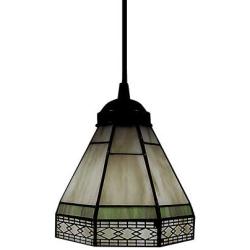 LITFAD LED Pendant Lighting 6 Inch Width Shade Tiffany Designed Art Glass Style Mini Pendant Light Art Decoration Ceiling Hanging Light for Dining Room Restaurant Coffee Shop Bar