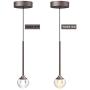 IESTARING One-Light Ceiling Pendant Light, Modern Indoor Mini Premium Crystal Glass Hanging Light Fixture with Adjustable Length for Kitchen Island Dining Room, Bronze Finish (1-Light)