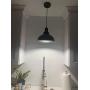 Pendant Lights, Lika Industrial Barn Ceiling Light Fixtures Black Hanging Pendant Lighting for Kitchen Island, Dining Room, Foyer (Black and Hemispheres(One Pack))