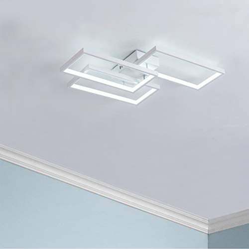 LED Ceiling Light Modern Flush Mount Light Fixture,42W 2600lm Rectangle Lights for Bedroom Kitchen Living Room Ceiling Lamp,Cool White 6000K White