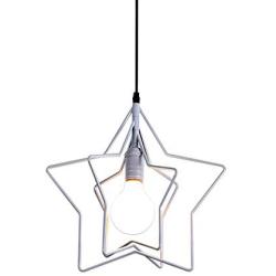 FL-63586 Macaron Color Drop Light, Creative Star Shaped Chandeliers, Modern Simple Pendant Lamp for Cafe, Bar, Restaurant (Grey)