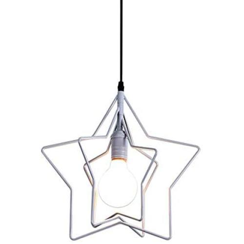 FL-63586 Macaron Color Drop Light, Creative Star Shaped Chandeliers, Modern Simple Pendant Lamp for Cafe, Bar, Restaurant (Grey)