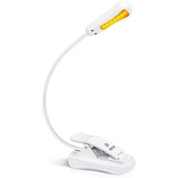 Vekkia Rechargeable Amber Book Light 7 Led （White)