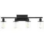 Pathson Vintage Bathroom Vanity Light Fixtures, 4-Light Wall Sconce Lighting with Clear Glass Shade, Industrial Wall Mount Lamps for Bathroom Kitchen Living Room Pathson Vintage Bathroom Vanity Light Fixtures, 4-Light Wall Sconce Lighting with Clear Glass Shade, Industrial Wall Mount Lamps for Bathroom Kitchen Living Room