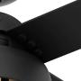 HUNTER 50336 Spring Mill Indoor / Outdoor Ceiling Fan with LED Lights and Pull Chain Control, 52'', Matte Black