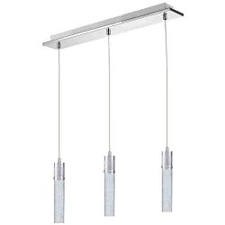 Contemporary 3-Light Mini Crystal Chandelier Long Base Ceiling Light Fixture for Dining Room, Kitchen, Bedroom