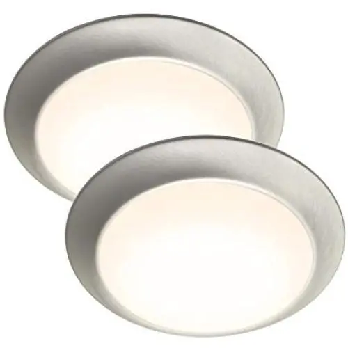 Gruenlich LED Flush Mount Ceiling Lighting Fixture, 9 Inch Dimmable 15.5W 1050 Lumen, Aluminum Housing Plus PC Cover, ETL and Damp Location Rated, 2-Pack (Nickel Finish-3000K) Gruenlich LED Flush Mount Ceiling Lighting Fixture, 9 Inch Dimmable 15.5W 1050 Lumen, Aluminum Housing Plus PC Cover, ETL and Damp Location Rated, 2-Pack (Nickel Finish-3000K)