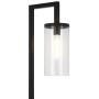 Henn&Hart TL0137 Modern Industrial Bedside Shade in Contemporary Blackened Bronze for Bedroom, Living Room, Office Table Lamp, Black/Seeded Glass