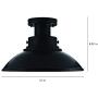 Addington Park 31801 Seascape Collection 1-Light Contemporary Barnyard Outdoor Flush Mount, Black