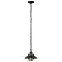 Globe Electric 44166 Liam 1-Light Outdoor/Indoor Pendant, Black, Matte Finish