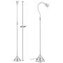 HomeFocus LED Floor Lamp Light,Living Room Floor Lamp Light,Bedside Floor Lamp Light,Metal, Satin Nickel,Flexible Gooseneck,LED4.2-5W,3000K Warm White,Top Quality,Energy Efficient,Super Bright.