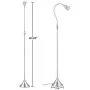 HomeFocus LED Floor Lamp Light,Living Room Floor Lamp Light,Bedside Floor Lamp Light,Metal, Satin Nickel,Flexible Gooseneck,LED4.2-5W,3000K Warm White,Top Quality,Energy Efficient,Super Bright.