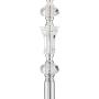 Montrose Modern Floor Lamps Set of 2 Polished Steel Crystal Glass White Fabric Drum Shade for Living Room Reading Bedroom - 360 Lighting