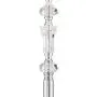 Montrose Modern Floor Lamps Set of 2 Polished Steel Crystal Glass White Fabric Drum Shade for Living Room Reading Bedroom - 360 Lighting