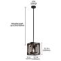 PUMING Wooden Pendant Lighting Vintage Cag Hanging Light Fixture with Iron net for Kitchen Living Room Hallway