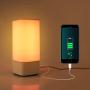 Table Bedside Lamp Touch Sensor - Dimmable USB Charging Port Warm Light LED Color Changing RGB Night Lamp for Bedrooms Office Hallways