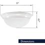 CORAMDEO 11 Inch LED Decorative Flush Mount Ceiling Fixture, Color Select Switch, Built in LED Gives 125W of Light from 16.4W of Power, 1150 Lumen, Dimmable, White Finish with Frosted Glass