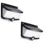 Lutec 2 Packs Solar Lights Outdoor 8 Watt 30 LED 500LM Waterproof Solar Motion Lights Outdoor with 120° Wide Angle for Front Door, Yard, Garage Pathway, Deck