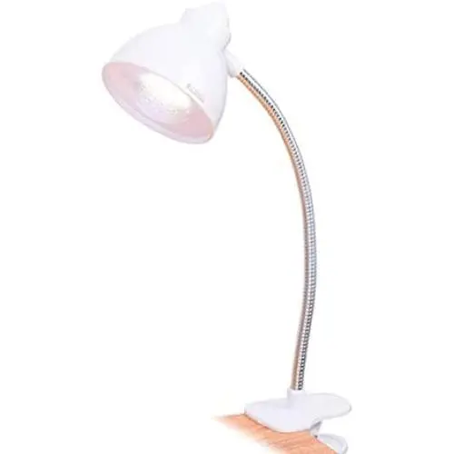 super1798 Candy Color Clip on Light Reading Light Book Lamp for Desk, Bed Headboard and Computers White