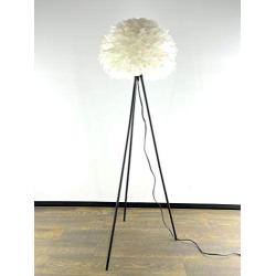 Feather Tripod Floor Lamp – Feather Floor lamp with White Feather, Modern Light for Bedrooms/Living Room/Dining Room/Kitchen