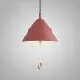 LAKIQ Kids Room Pendant Light Colorful Umbrella Shape with Pull Chain Modern Nordic Aluminum Hanging Ceiling Light for Bedroom Living Room Dining Room Kitchen Island(Pink,10.5)