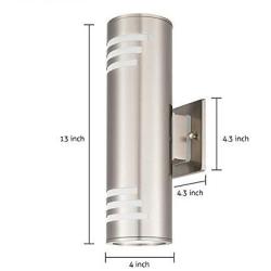 TENGXIN Outdoor Wall Sconce,Up/Down Wall Light,Stainless Steel 304 and Toughened Glass Material,E27,Waterproof,UL Listed.