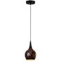 LITFAD Industrial Style Pendant Light 7.87'' Weathered Iron Shade Single Vase Shape Pendant Lamp Mounted Ceiling Lighting fixtures with Adjustable Chain for Kitchen Dining Room Restaurant Bar - B