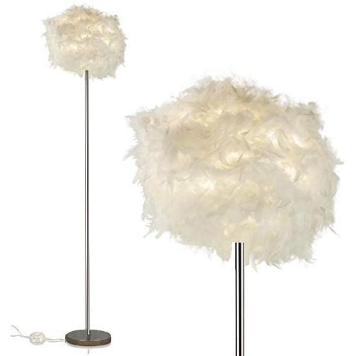 Modern Floor Lamp with White Feather Shade by Light Accents - Standing Lamp for Living Room Modern Floor Lamp with White Feather Shade by Light Accents - Standing Lamp for Living Room