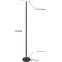 Brightech Sky LED Torchiere Super Bright Floor Lamp - Contemporary, High Lumen Light for Living Rooms & Offices - Dimmable, Indoor Pole Uplight for Bedroom Reading - Bronze