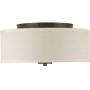 Progress Lighting P3713-20 Inspire Two-Light Flush Mount, Antique Bronze