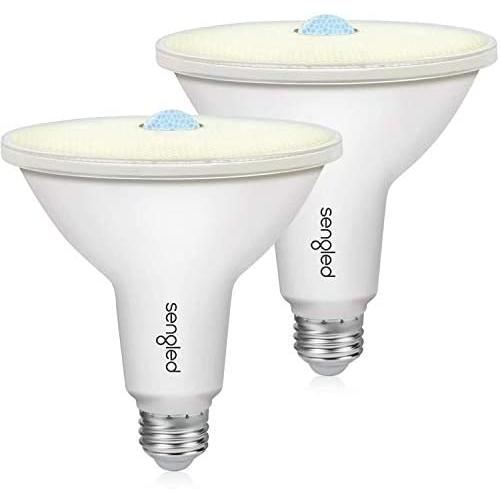 Sengled Motion Sensor Outdoor Light Dusk to Dawn Light Bulbs, LED Flood Lights Outdoor, Security Light E26 PAR38 Motion Activated 3000K Warm White, 1050LM, Waterproof, 2 Pack 4th Gen