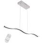 Create For Life Modern Wave LED Pendant Light Dimmable Fixture Modern LED Chandelier LED Hanging Light Fixture for Contemporary Living Room Dining Room Kitchen Island Table(Dimmable Remote Control)