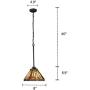 Capulina Tiffany Style Kitchen Lighting, 1-Light Stained Glass Lighting Fixtures, 8 inch Wide Lampshade Mini Pendant Light, Mission Style Kitchen Island Lighting, Tiffany Hanging Pendant Light