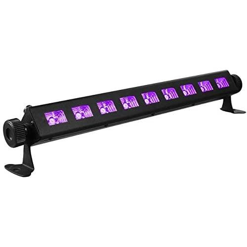 9 LED Black Light, Gohyo 27W LED UV Bar Glow in The Dark Party Supplies for Christmas Blacklight Party Birthday Wedding Stage Lighting, Material Metal Iron 9 LED Black Light, Gohyo 27W LED UV Bar Glow in The Dark Party Supplies for Christmas Blacklight Party Birthday Wedding Stage Lighting, Material Metal Iron
