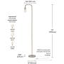 Globe Electric Holden 70'' Floor Lamp, Matte Brass, in-Line On/Off Foot Switch 67068